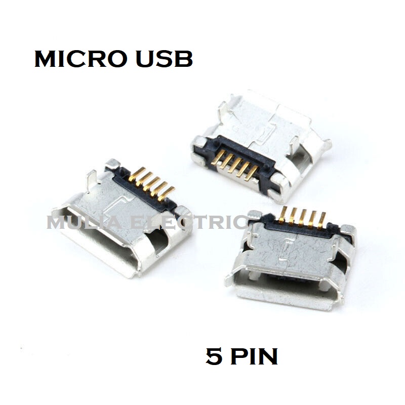 Soket socket charger Mikro micro USB connector konektor female Betina plug MK5P 5p 5 pin