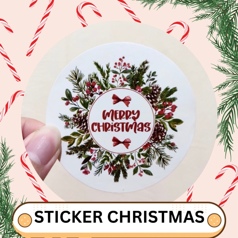 

Stiker Label Christmas Natal Xmas Hampers Kue Toples Cookies