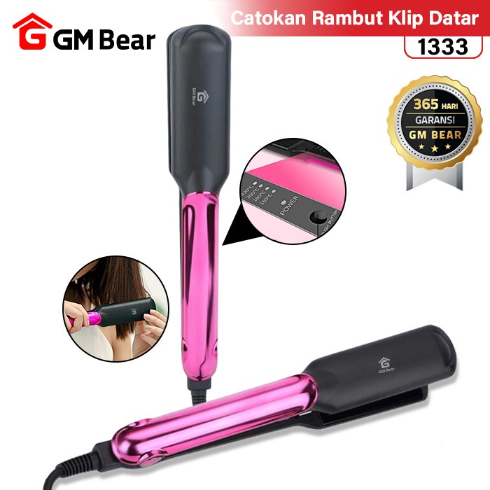 GM Bear Catokan Pelurus Rambut 1333 -Vlasy Metalic Hair Straightener