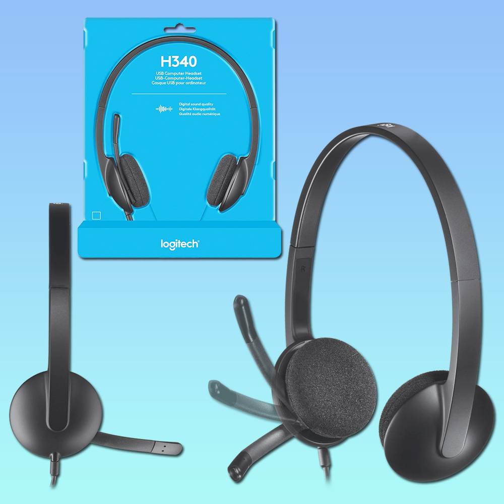 Logitech H340 Headset Stereo USB Mikrofon Noise-Cancelling