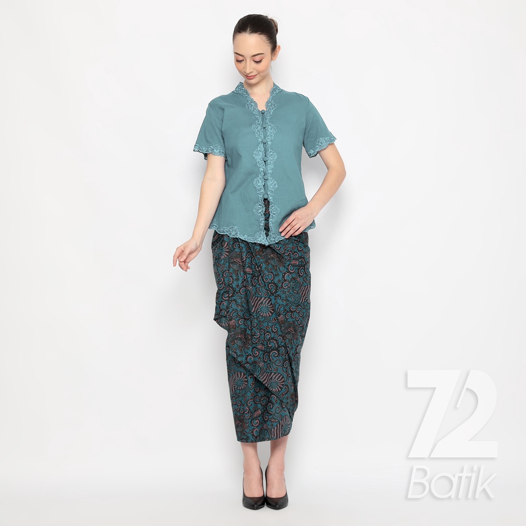 ROK BATIK SPAN Skirt Lilit Kebaya Instan Modern Wanita Motif Balian Biru Aqua Tosca Toska 723141 Cap 72 - Rok Batik Lilit Bawahan Skirt Kamen Kebaya Songket Batik Panjang Plisket Span Instan Jadi Bali Lembaran Premium Modern Untuk Wanita Kondangan