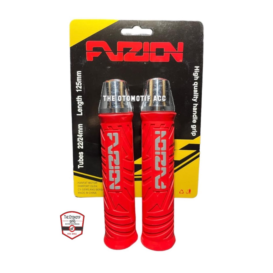 HANDGRIP GRIP FUZION WARNA WARNI PLUS JALU STANG CHROME UNIVERSAL UNTUK SEMUA MOTOR