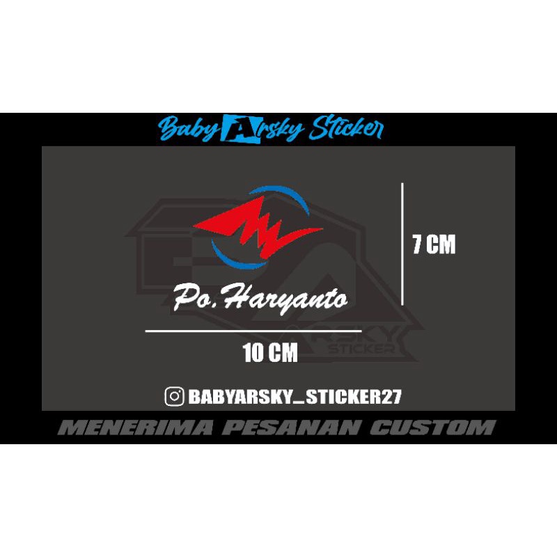 

STICKER CUTTING LOGO P.O HARYANTO