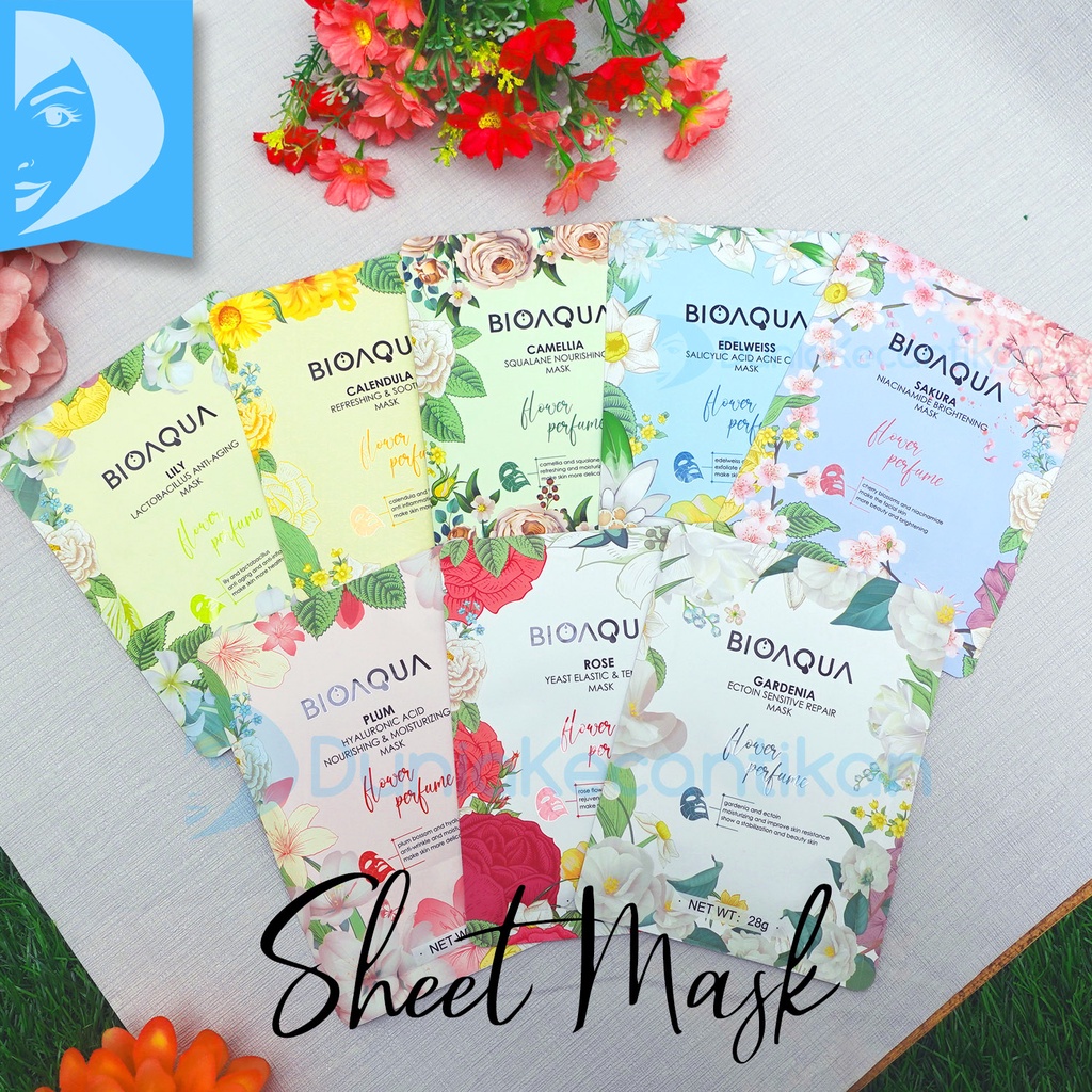 Jual Bioaqua Sheet Mask Masker Wajah Flowers Series Hydrating Essence Face Mask Brightening Dan 1426