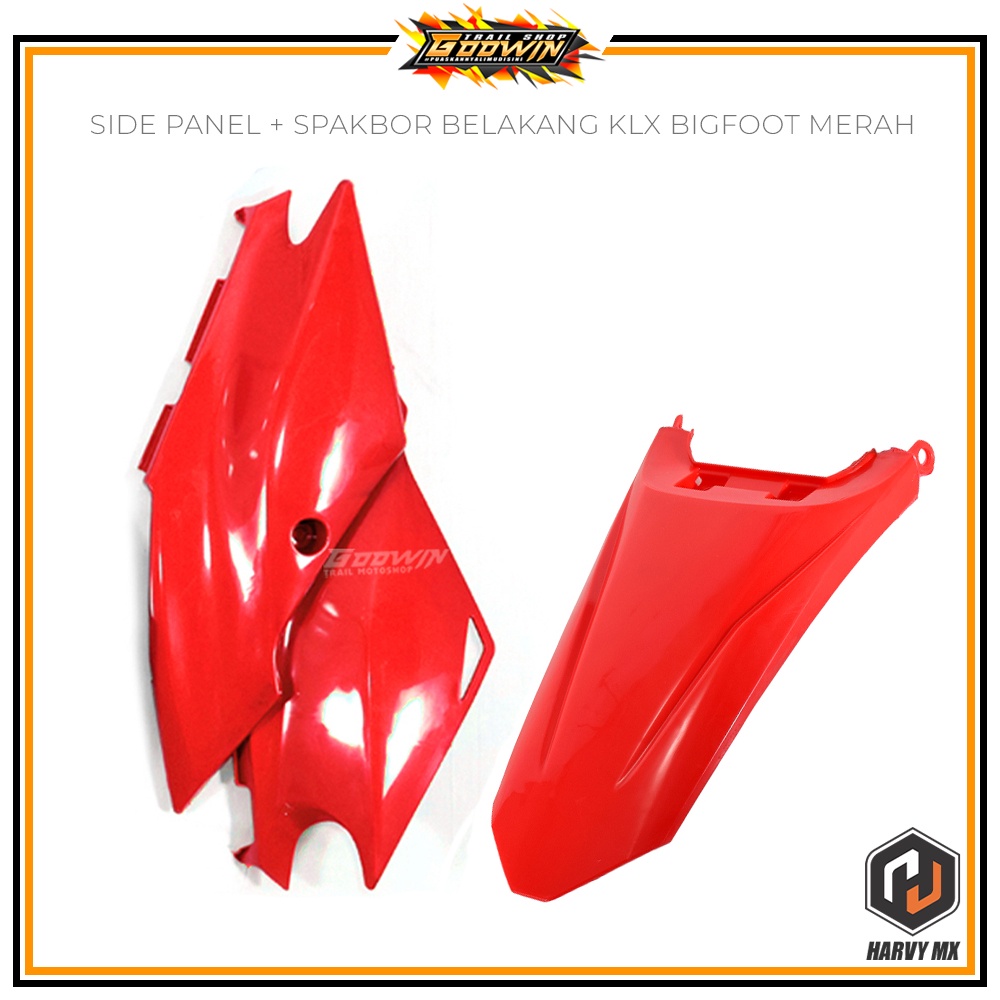 Paket Cover Body Depan Side Panel Slebor Spakbor Belakang HARVY MX  KLX Bigfoot BF