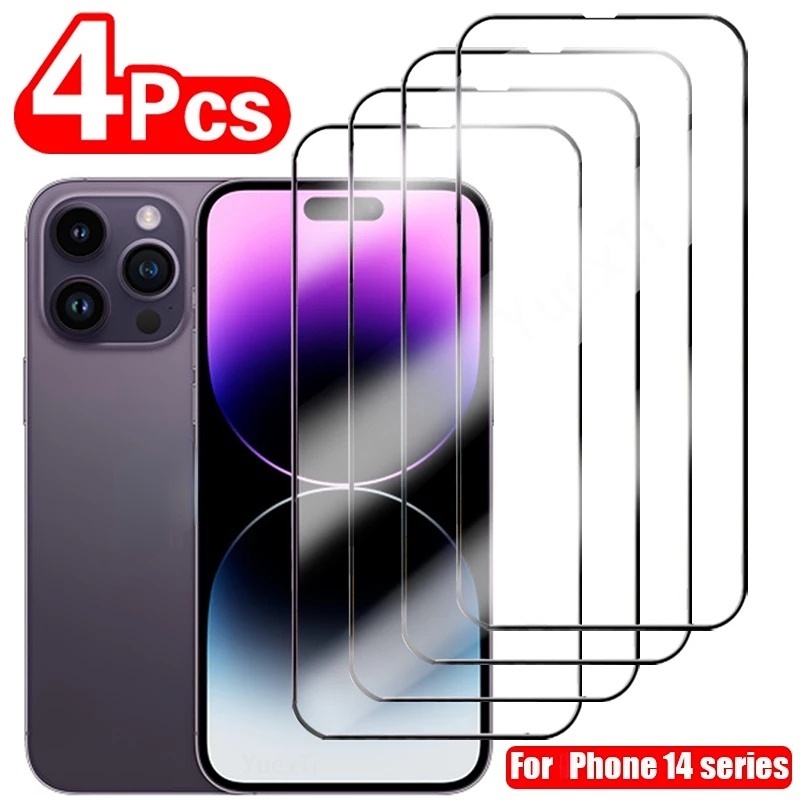 Pelindung Layar Tempered Glass HD Anti Air Tahan Lama Untuk Handphone Seri 14