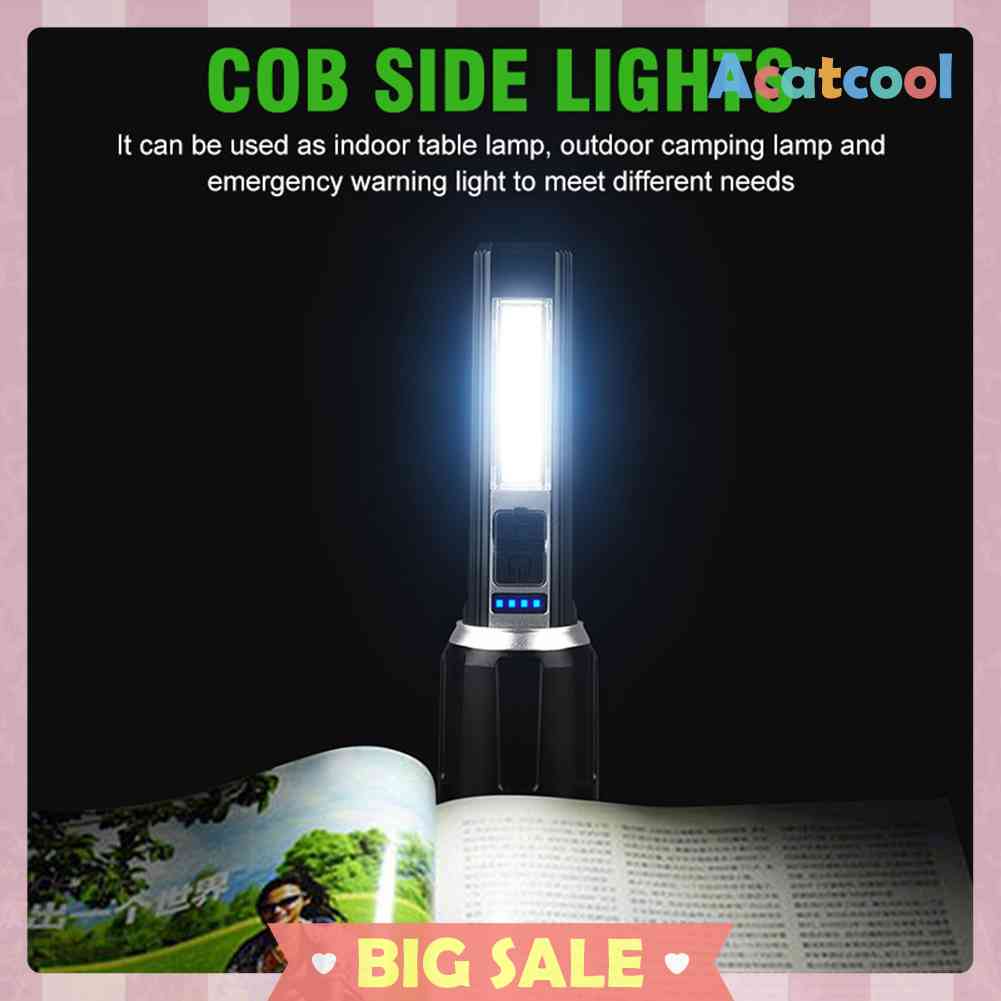 Lampu Senter LED USB Rechargeable Untuk Outdoor / Hiking / Camping / Darurat