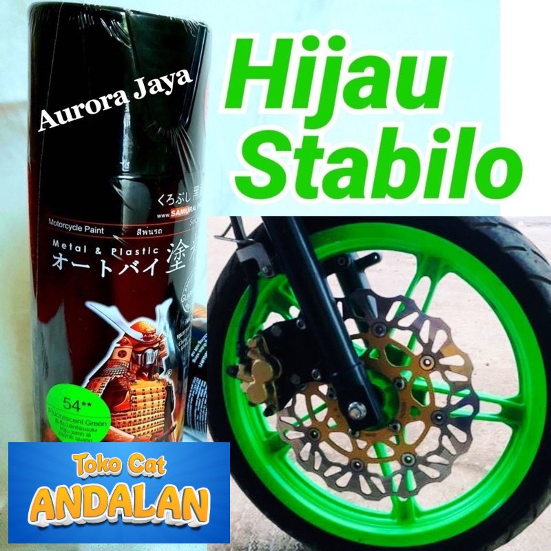 

Toko Andalan - Pilox Samurai 54 Fluorescent Green Stabilo Hijau Cat Pilok Neon Silau Nyala Terang Tahan Bensin | Toko Andalan Mobil dan Motol