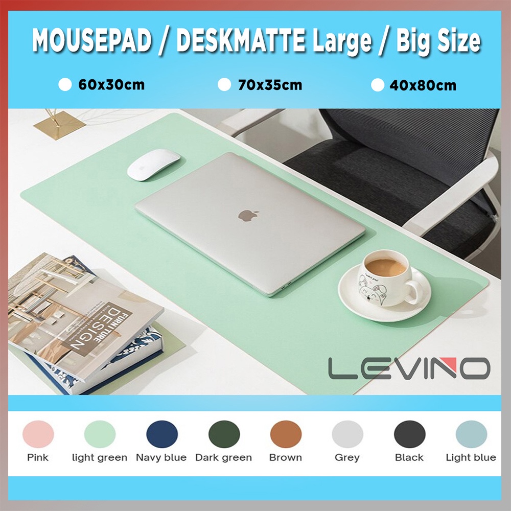 Foto Deskmat Mouse pad Big Size XL/XXL / Mousepad Jumbo Besar bahan Kulit Waterproof
