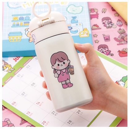 A ZAHRA 100 Lembar Stiker Waterproof Sticker Botol Minum Tumblr Viral Lucu Korea DIY/Stiker Aesthetic DIY Buku Diary / Stiker Tumblr / Stiker Deco