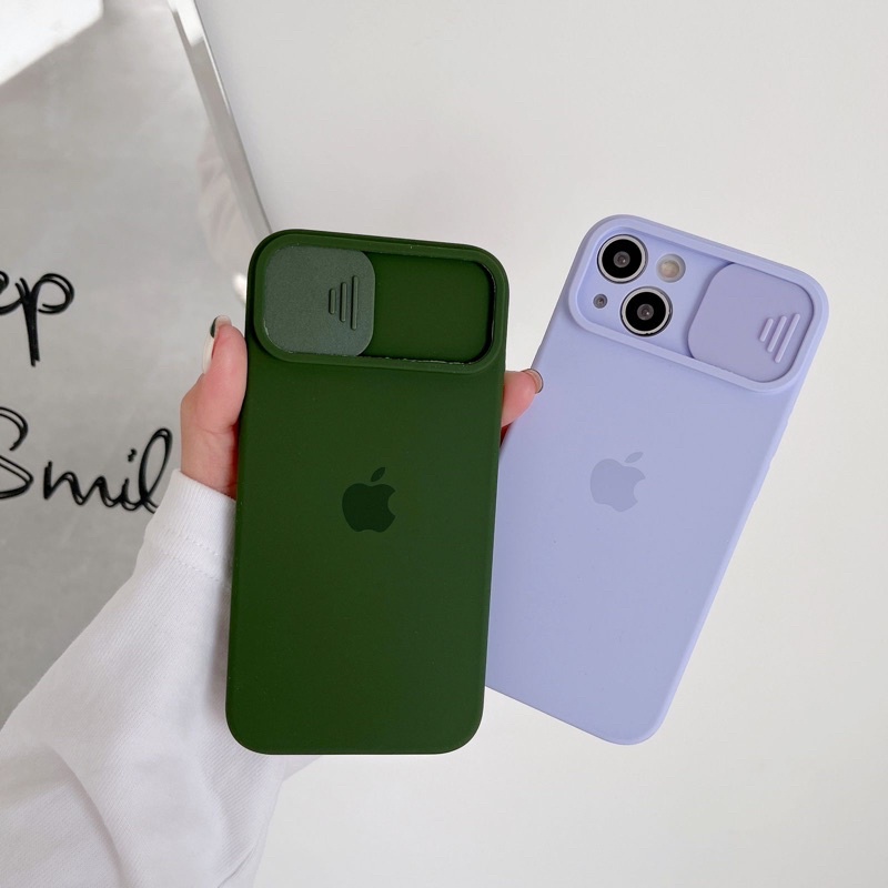 SILICONE Colorfull Camera Slide Protection Iphone 7 8 se 7+ 8+ x xr xs max 11 12 13 14 pro max 14 plus Case Cover Casing