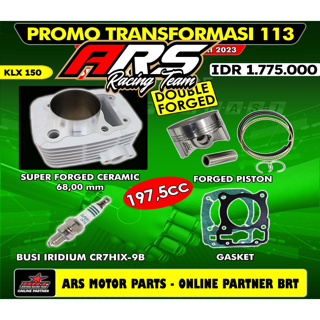 BLOK PISTON BRT KLX 68 mm BLOK CERAMIC - FORGED PISTON BRT KLX 68 MM