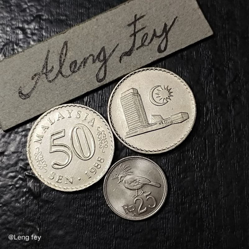 koin asing Malaysia 50 sen Gedung