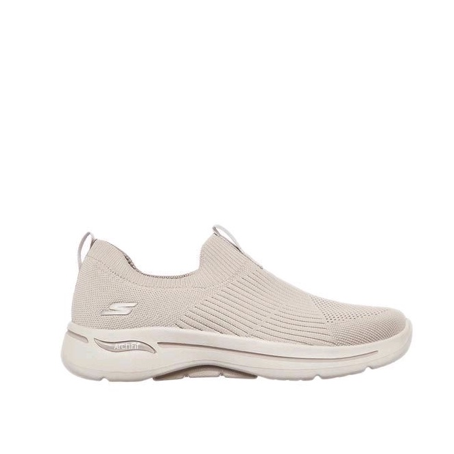 Skechers GO WALK ARCH FIT ICONIC Women's Slip On Shoes - Taupe Original
