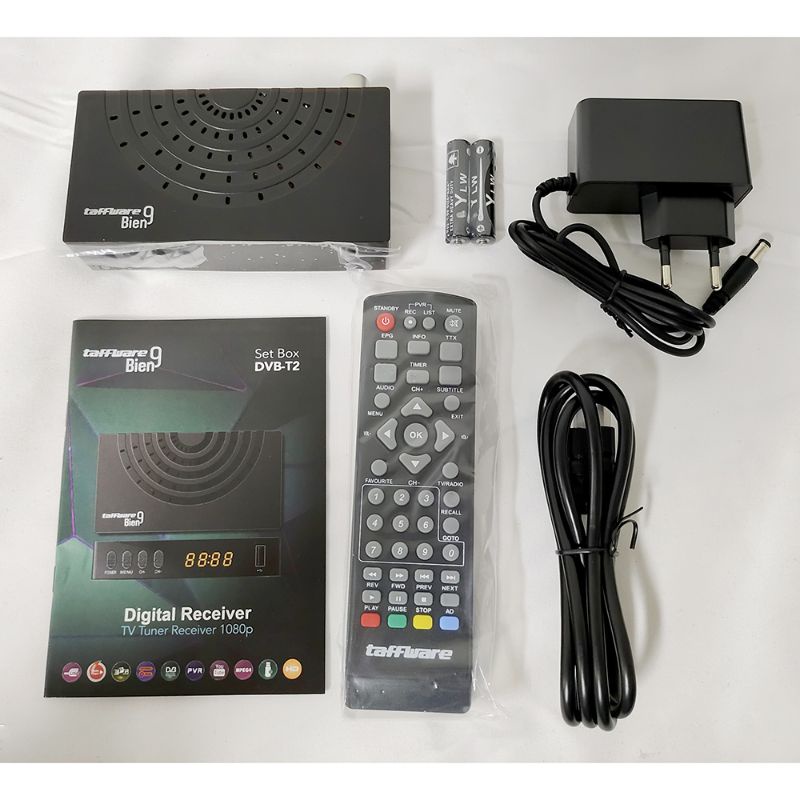 STB Set Top Box Taffware Bien9 Digital Satellite TV Tuner Box Receiver 1080P DVB-T2 - Black