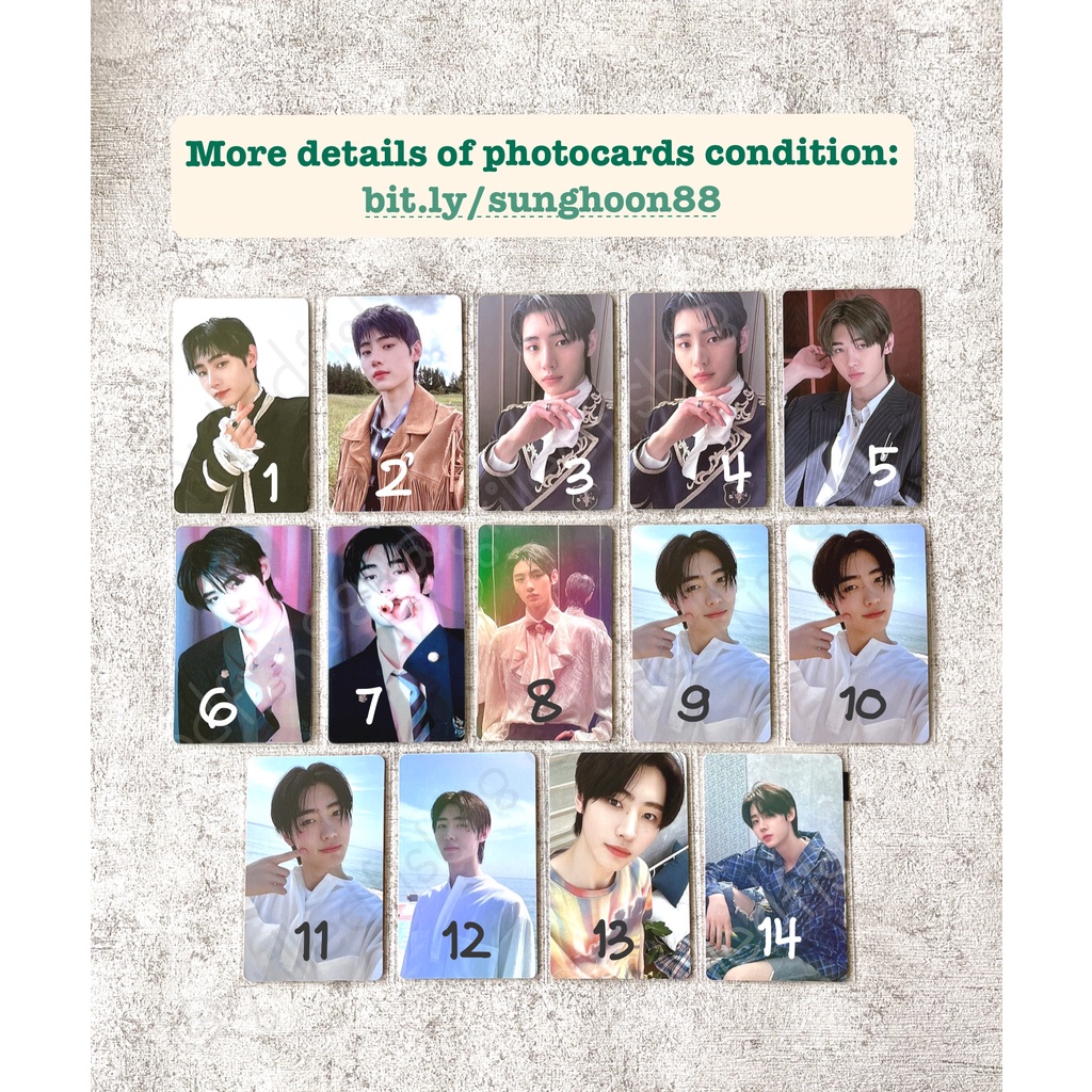 [CEK VARIASI] ENHYPEN SUNGHOON OFFICIAL PC Photocard Poca EN- Enha SH Album BDO BDC D:D DD Border Da