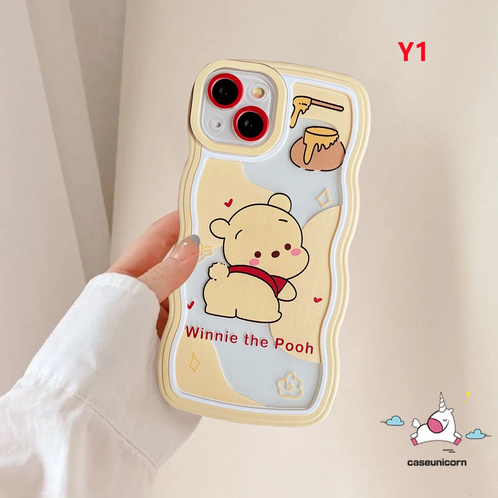 Kartun Couple Case Realme 10 C33 C53 C30 C21Y C11 C25s C15 C25 C25Y C3 C12 6i 5i C35 C1 C20A C20 5 5s 9i 9 8 7 8i 9pro+8pro Cute Winnie the Pooh Pochacco Wavy Edge Soft Cover