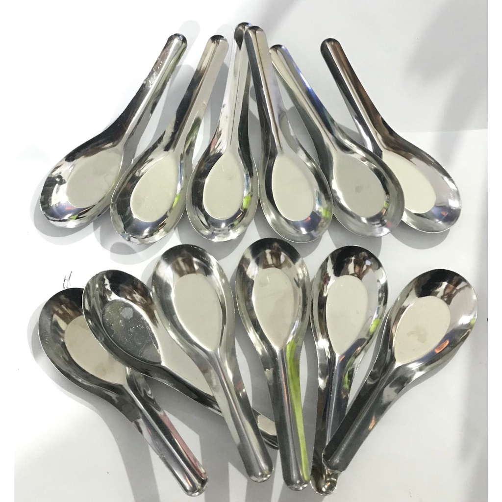 SENDOK 12pcs Sendok Bebek Sup Soup Alat Makan ES SENDOK BEBEK SENDOK KUAH (DUCK SPOON STAINLESS STEEL) 1 LUSIN 333