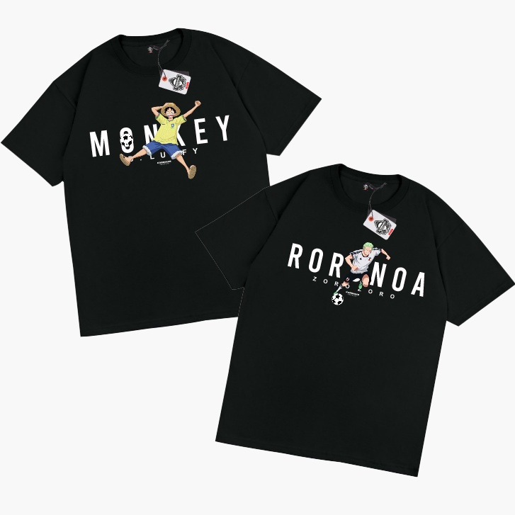 TRIANGLE Kaos Distro T Shirt Unisex Cowok Cewek Pria Wanita Katun Combad 24s Anime One Piece RORONOA