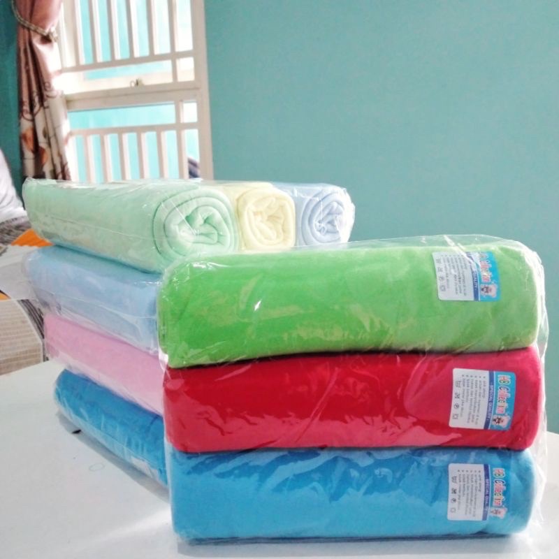 Bedong bayi polos (3pcs) 90x105 / Bedong Bayi Kaos Lembut / Selimut Bayi Kaos Adem