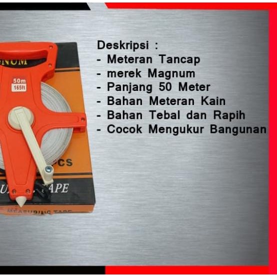meteran 50 Meter | Meteran Roll 50 Meter | Meteran Tancap