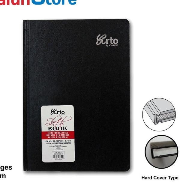 

Arto Sketch Book / Sketsa / Buku Gambar A4 Hard Cover 120 sheets