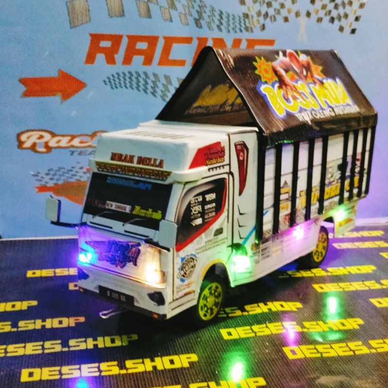 miniatur truck oleng TAWAKAL 5 BISA CUSTOM FOTO DAN NAMA DI PINTU BELAKANG