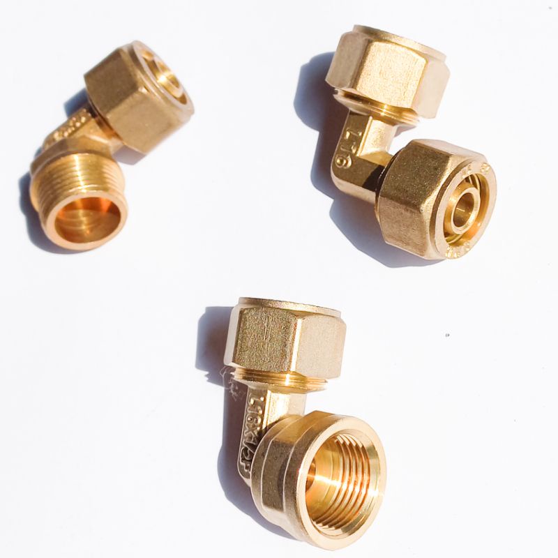 Elbow Sambungan Air Panas , Knee Keni Elbow Sambung 1/2 Inch Kuningan