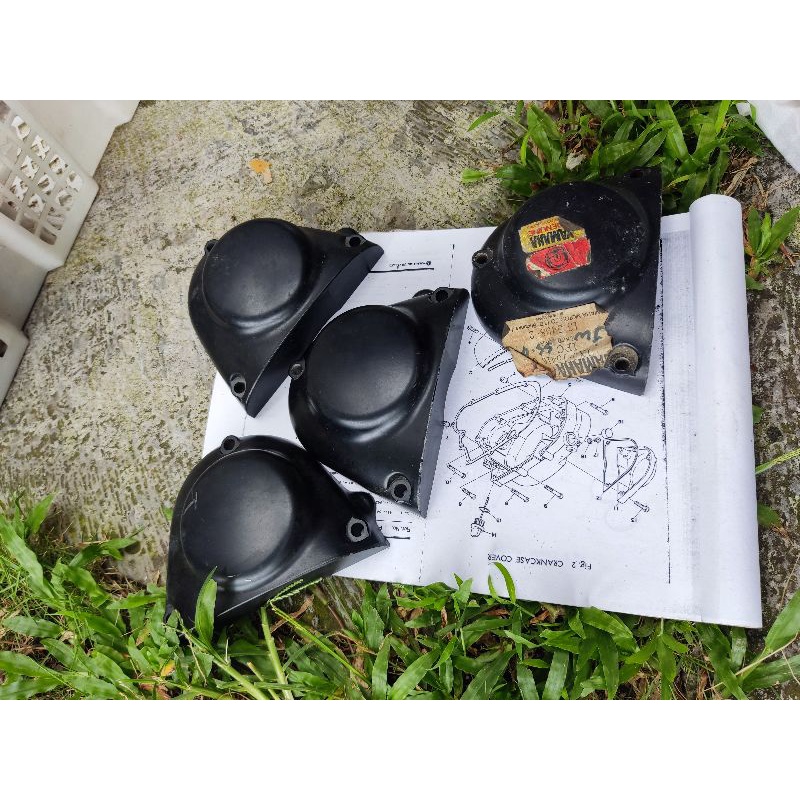 Tutup Pompaoli Yamaha DT100 Original NOS Bak Mesin Kanan Trail DT Enduro Cover Pompa oli Crankcase k