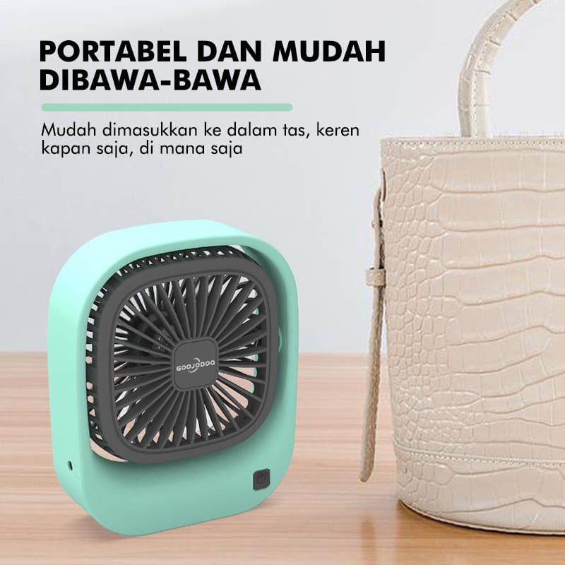 [ FREE STIKER ] KIPAS ANGIN MINI GENGGAM PERSEGI KIPAS USB MEJA DAPAT DISESUAIKA ARAHNYA