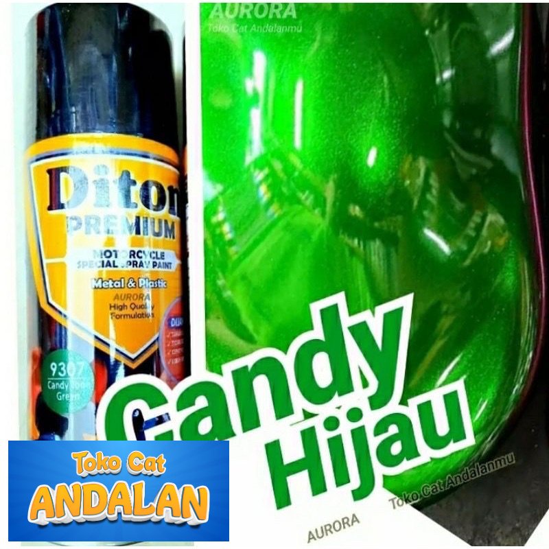 

Toko Cat Andalan - Pilox Diton Premium Candy Tone Green 9307 Candytone Cat Semprot Hijau Transpran 400ml Toko Cat Andalan Motor dan Mobil