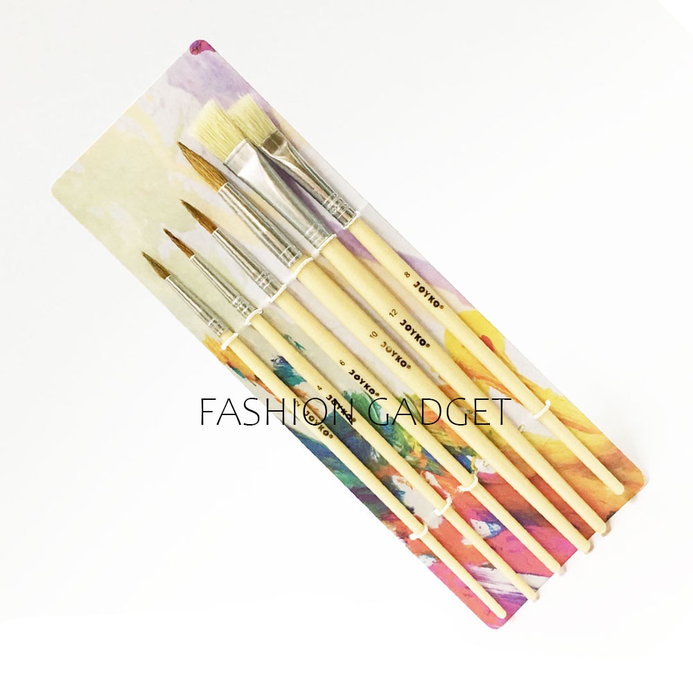 Kuas Joyko 1 Set 6 Pcs Joyko Kuas Lukis Cat Air Kuas Nail Art Brush BR-1 Alat Mewarnai Menggambar Melukis Peralatan Seni Perlengkapan Sekolah Alat Tulis