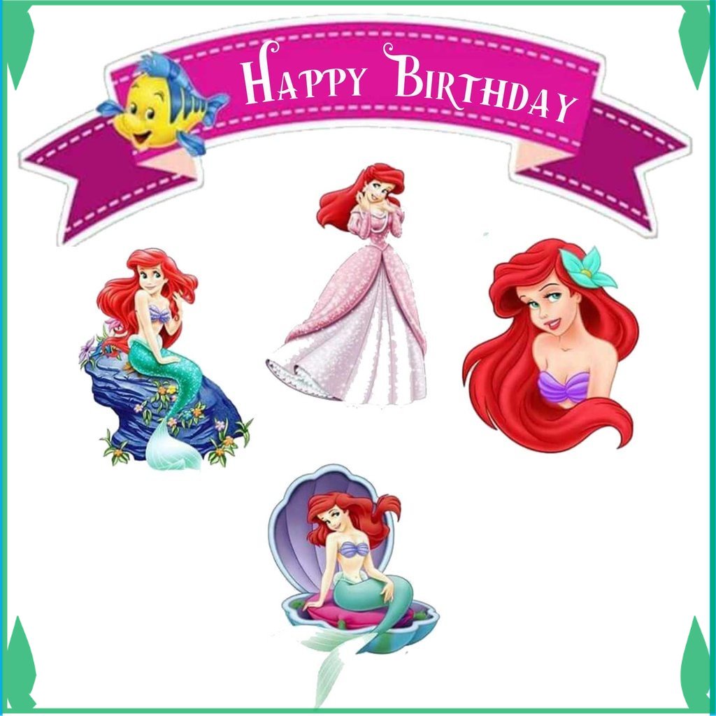 

TOPER KUE TOPPER CAKE ULANG TAHUN / HIASAN KUE ARIEL PRINCESS FADHILSOUVENIR