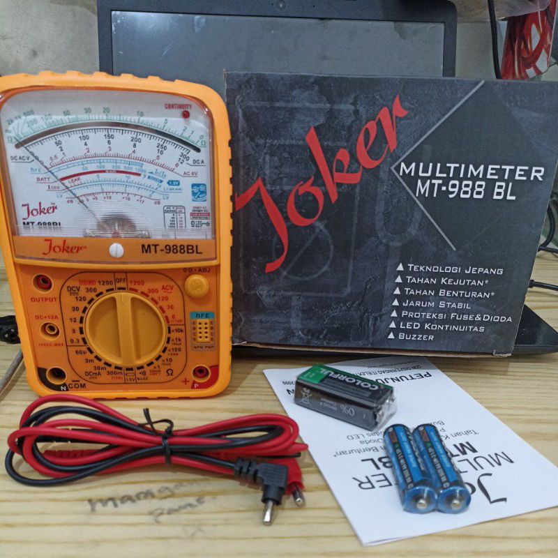 0JOKER - Multitester Multimeter Analog MT-988 BL Multi Tester Avometer