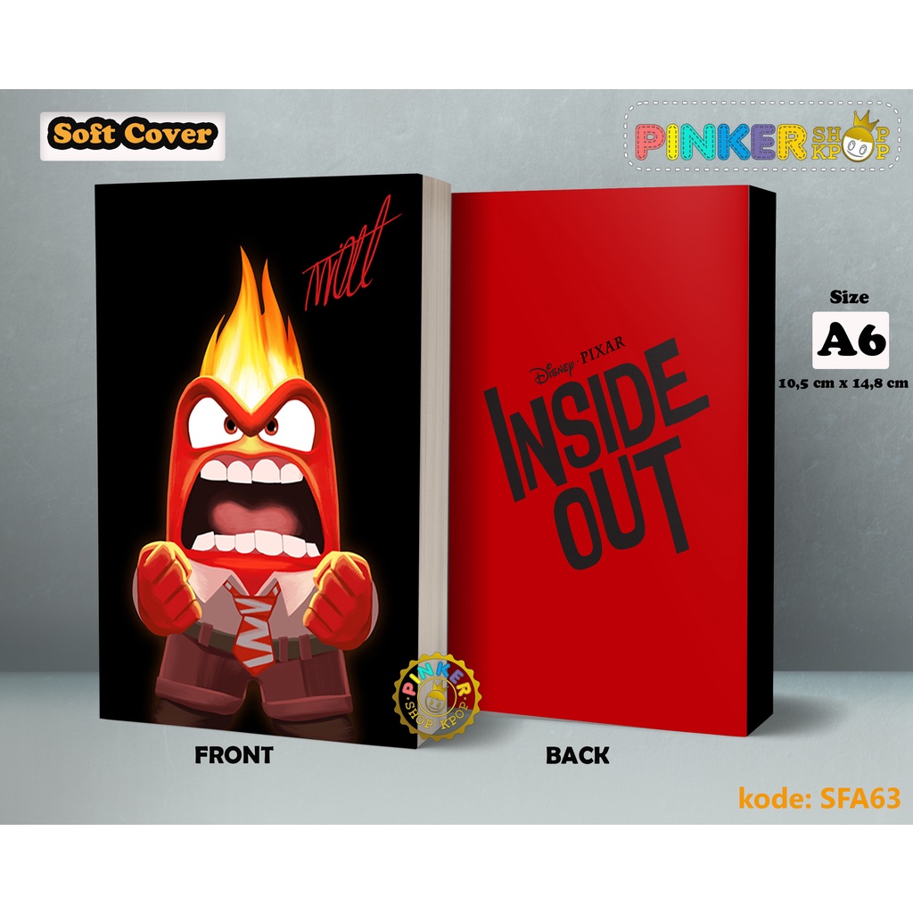 

(SFA63) Pocket Note DISNEY INSIDE OUT ANGER Softcover