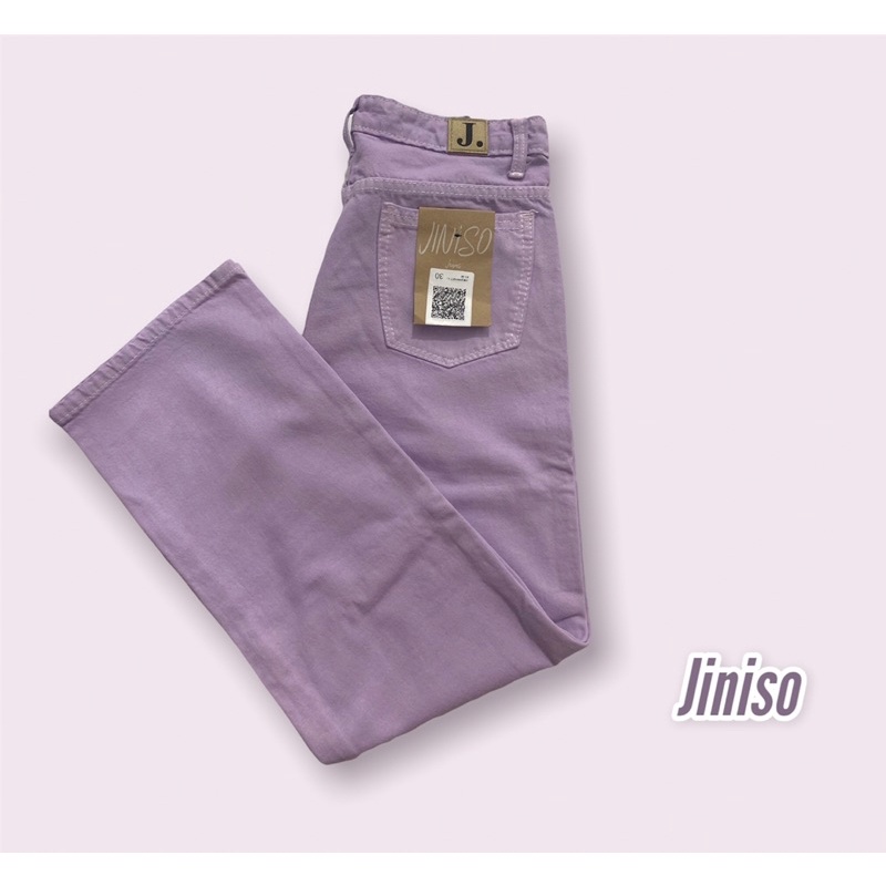 Jiniso-Highwaist loose jeans lilac