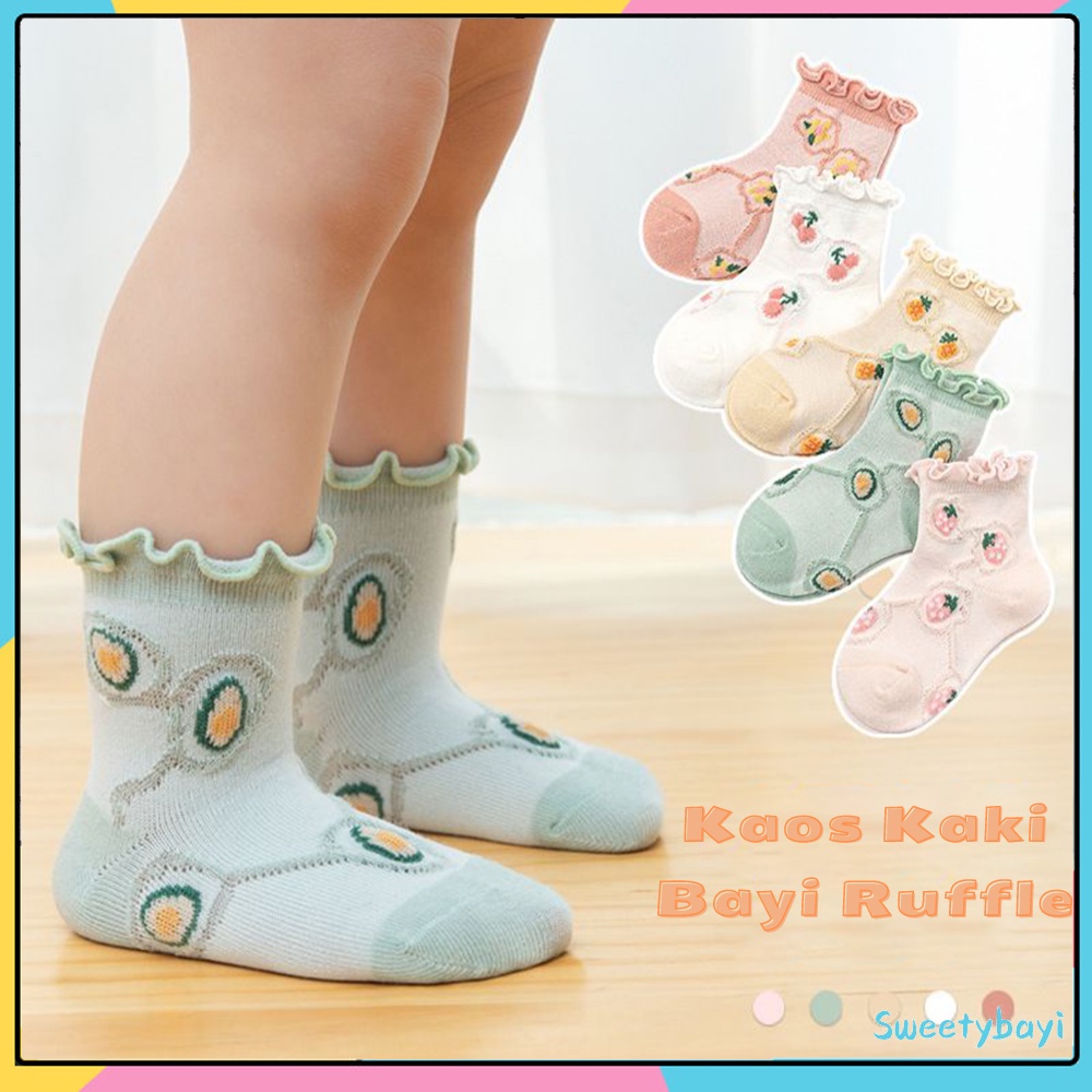 SweetyBayi Kaos kaki bayi anak ruffle Kaus kaki bayi import Baby socks