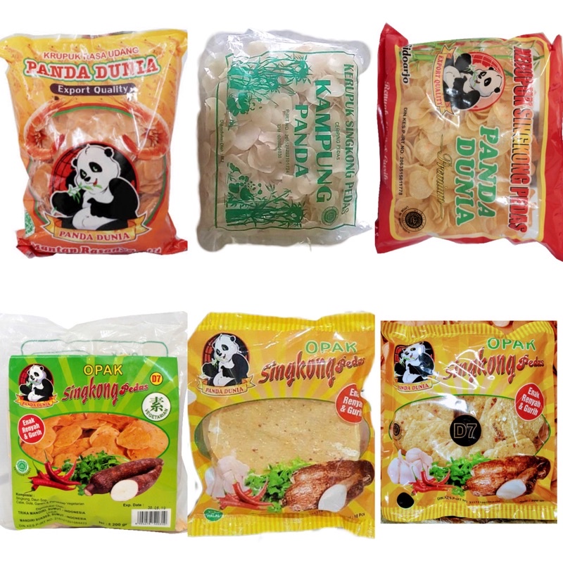 

PANDA / DUNIA / OPAK / Kerupuk / SINGKONG / Pedas / Vege / Vegetarian / Ceriping / Rasa / Udang / Mentah / ENAK / RENYAH / GURIH / Kecil / Besar