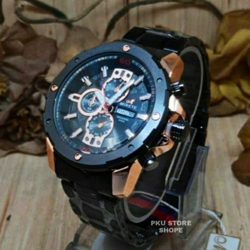 Jam Tangan Mirete Sport New!! Mewah Elegan Anti Air | FITUR Tanggal Hari Aktif | JAM Tangan Kasual Pria MIRETE