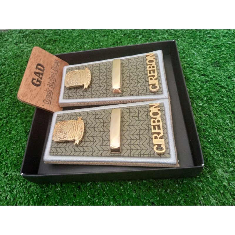 Pangkat Pdh ASN CIREBON 3A Lis Putih Kain Akrilik