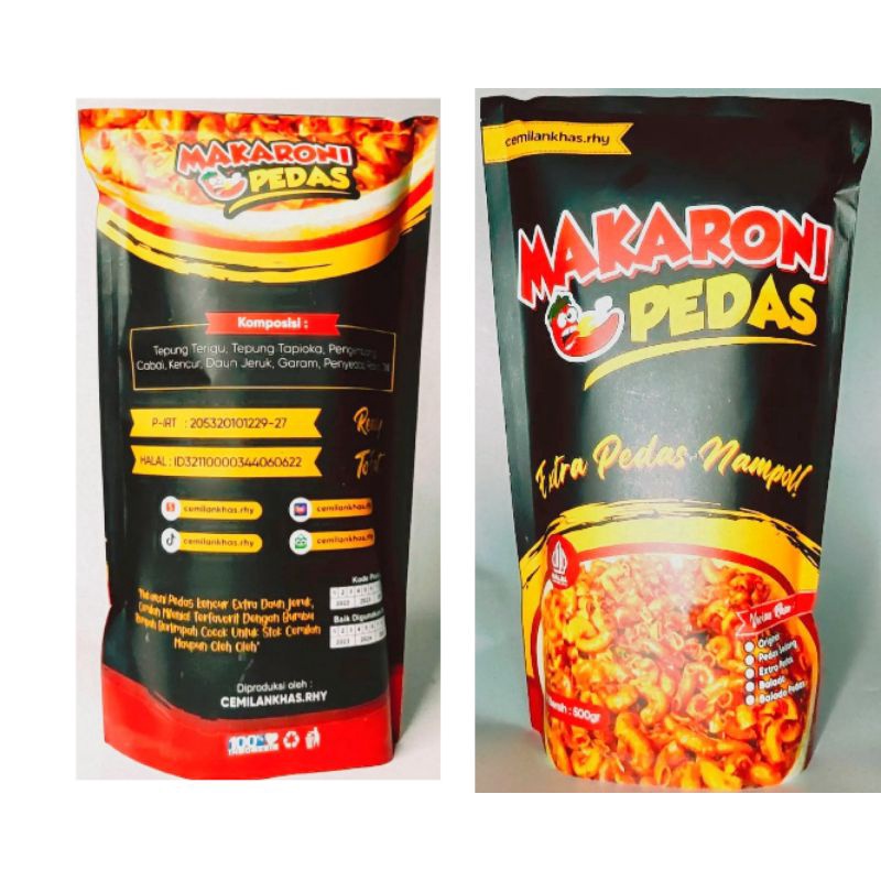 MAKARONI BANTET PEDAS KENCUR DAUN JERUK 500gr