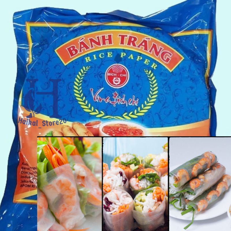 

VINA BICH CHI BANH TRANG RICE PAPERS BLUE 22CM 400G Kulit Lumpia