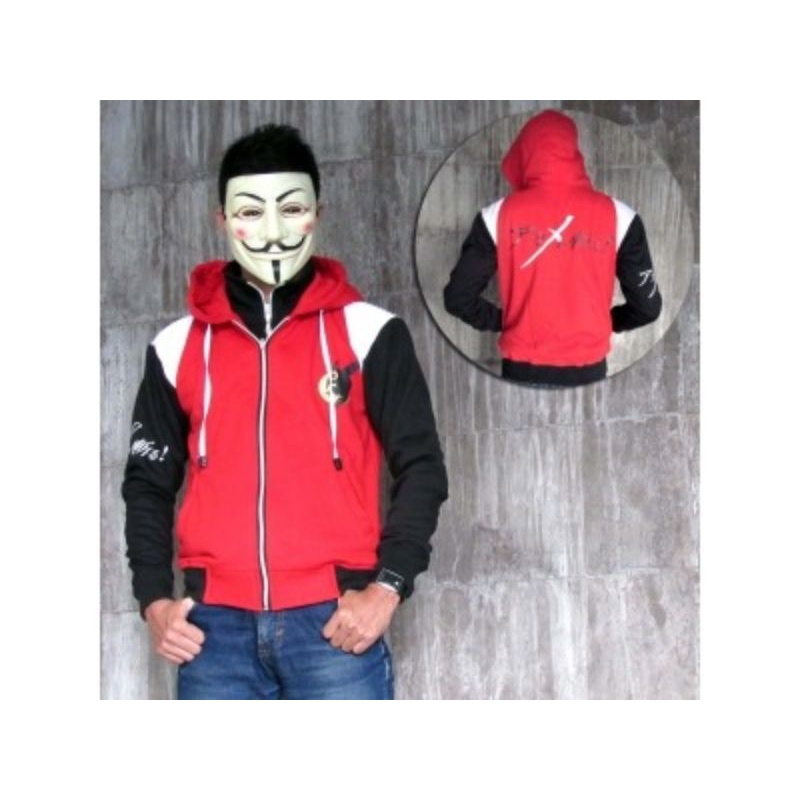 (Preloved) Jaket Double Zipper Akame Ga Kill Pria