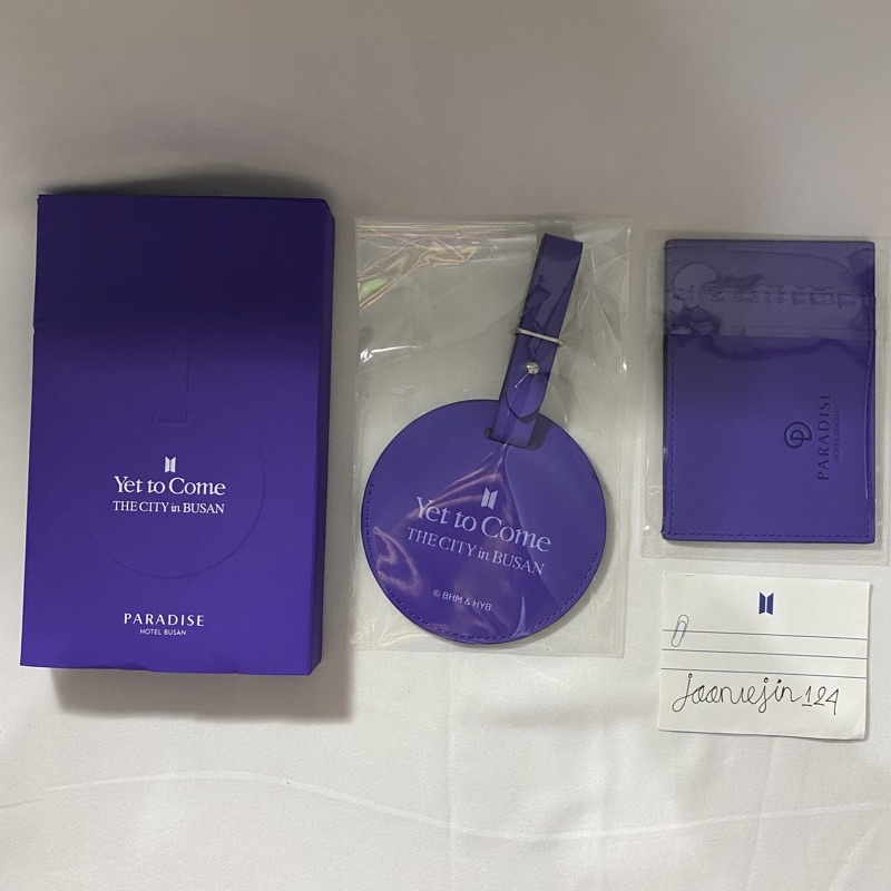 BTS Yet to Come The City in Busan - Pradise Hotel Busan Welcome Kit