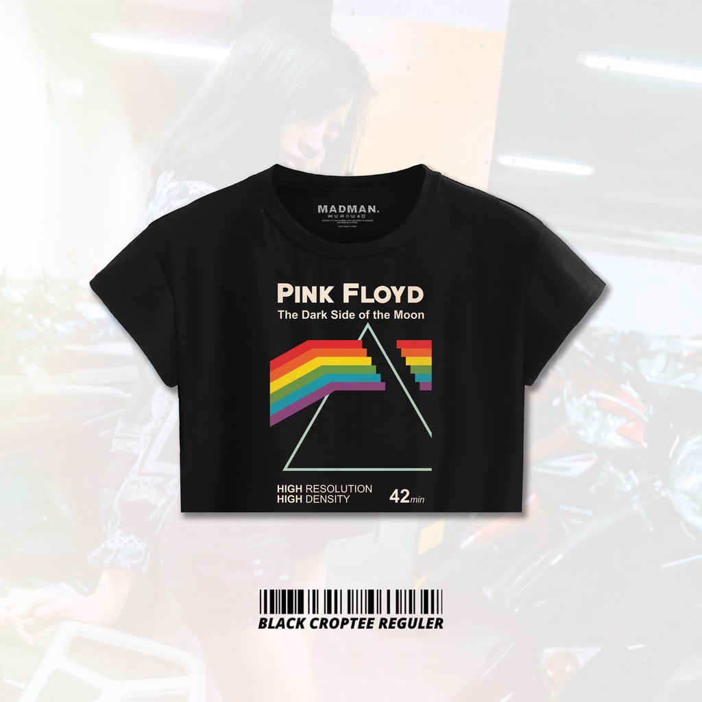 MADMAN Croptee Pink Floyd Premium | Croptop | Kaos Band| Kaos Crop |  Croptop Oversize | Kaos Crop T