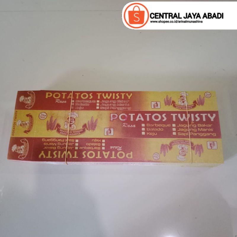 

100 LEMBAR KERTAS KENTANG ULIR BAHAN IVORY PUTIH KOTAK KENTANG SPIRAL KEMASAN KENTANG ULIR/SPIRAL | KODE PRODUKSI 2529
