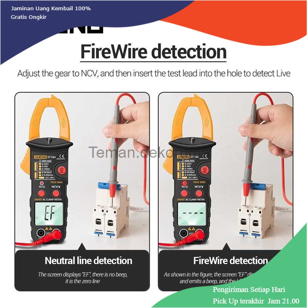 TD - PR2 Taffware ANENG Digital Multimeter Voltage Tester Clamp - ST184