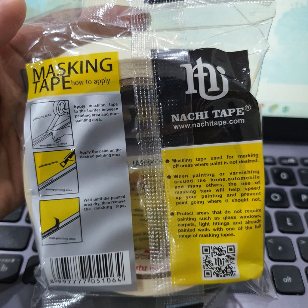 LAKBAN KERTAS  MASKING TAPE - NACHI TAPE 24MM (20YARD)