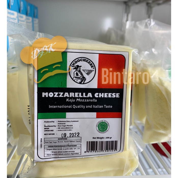 

T0P INDO CHEESE MOZARELLA 200 GRAM KEJU MOZA BUKAN PERFETTO NICE