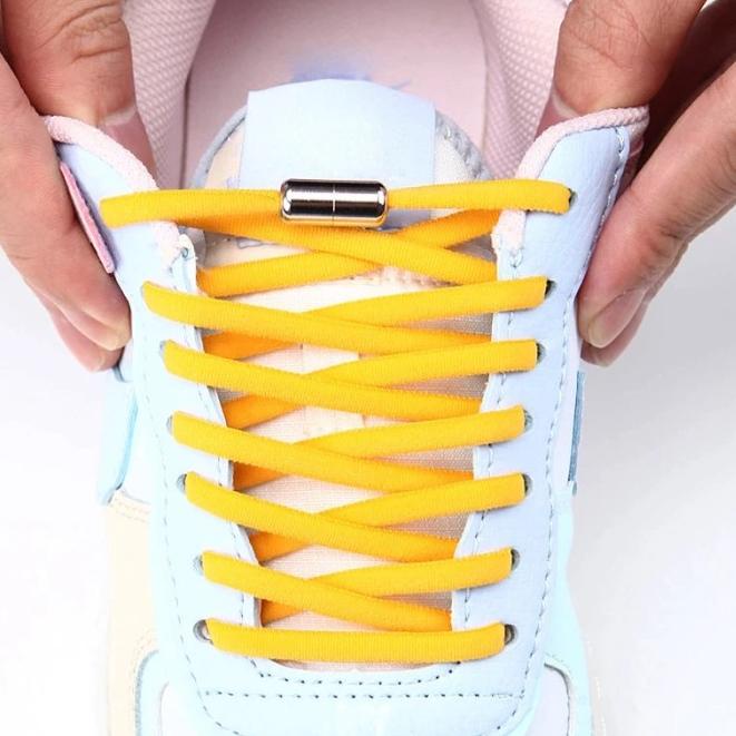 Tali Sepatu Elastis Lembut Ulir Soft Shoelace Elastic - Navy